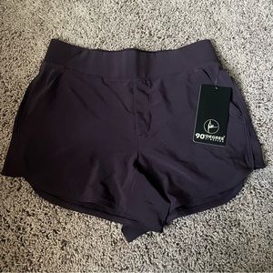 plum running shorts
